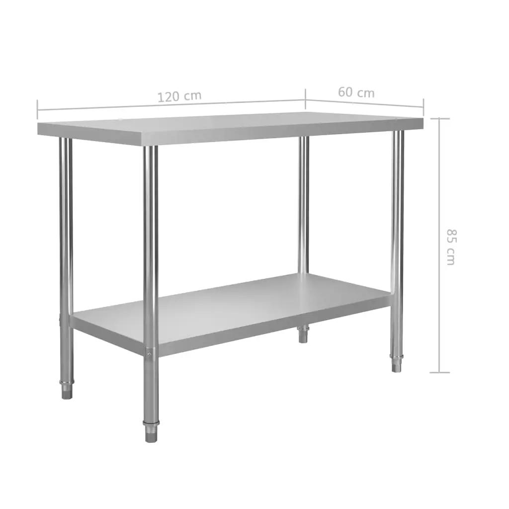 Keukenwerktafel 120x60x85 cm roestvrij staal (7)