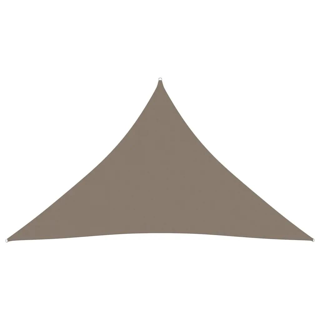 Zonnescherm driehoekig 5x6x6 m oxford stof taupe (2)