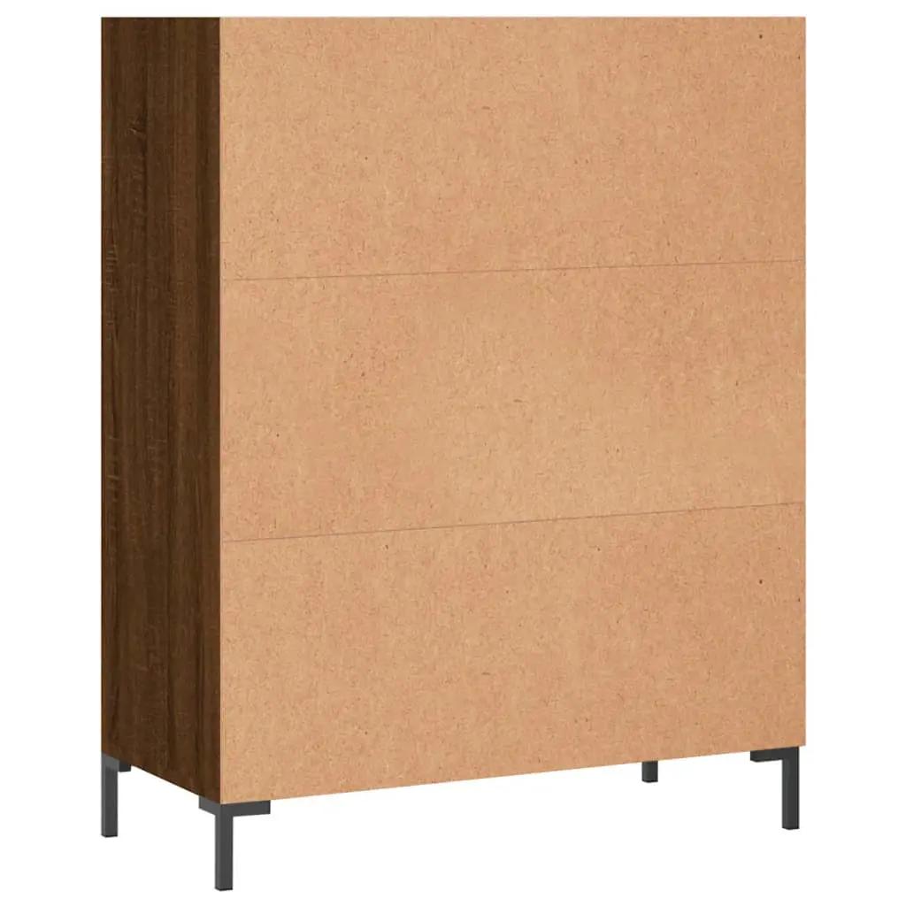 Boekenkast 69,5x32,5x90 cm bewerkt hout bruin eikenkleur (6)