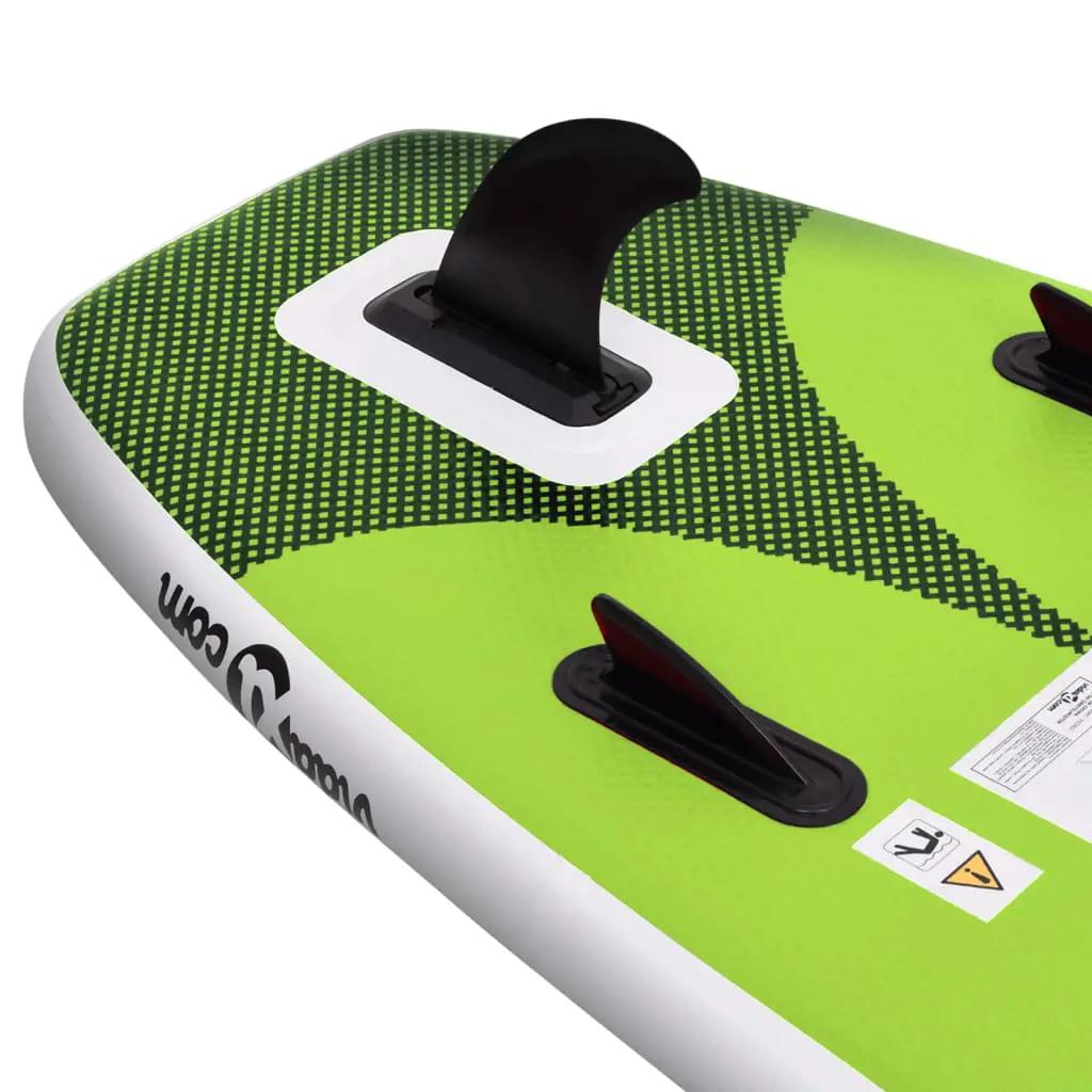 Stand Up Paddleboardset opblaasbaar 300x76x10 cm groen (6)