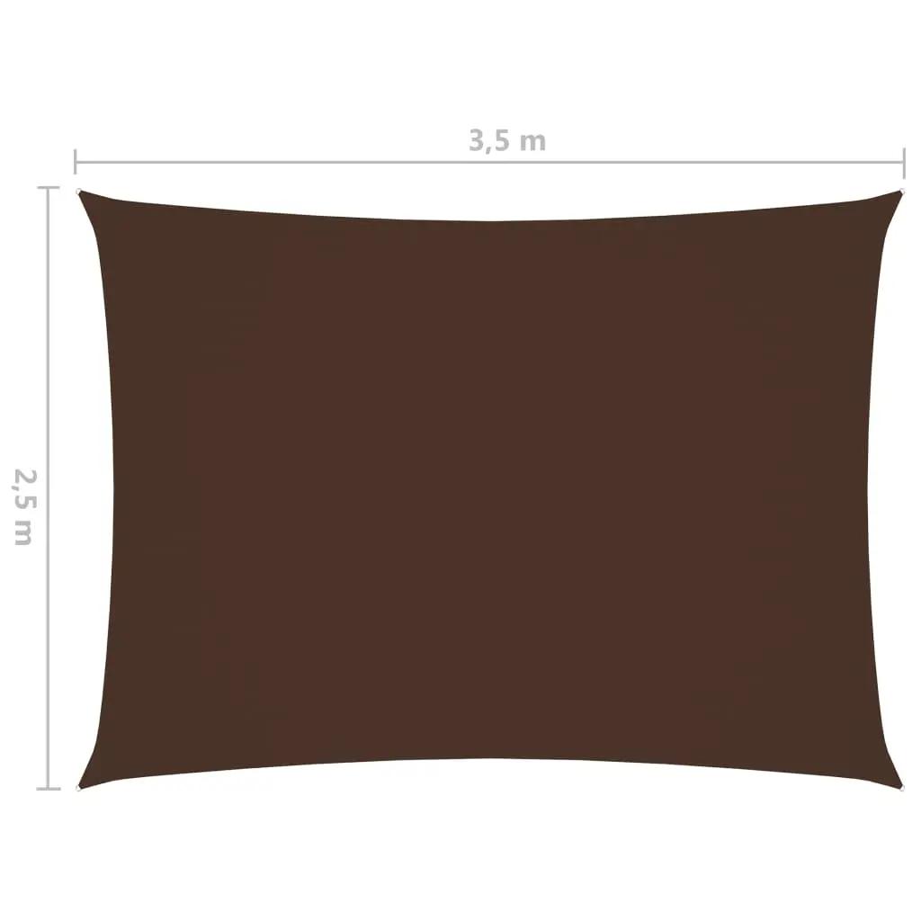 Zonnescherm rechthoekig 2,5x3,5 m oxford stof bruin (6)