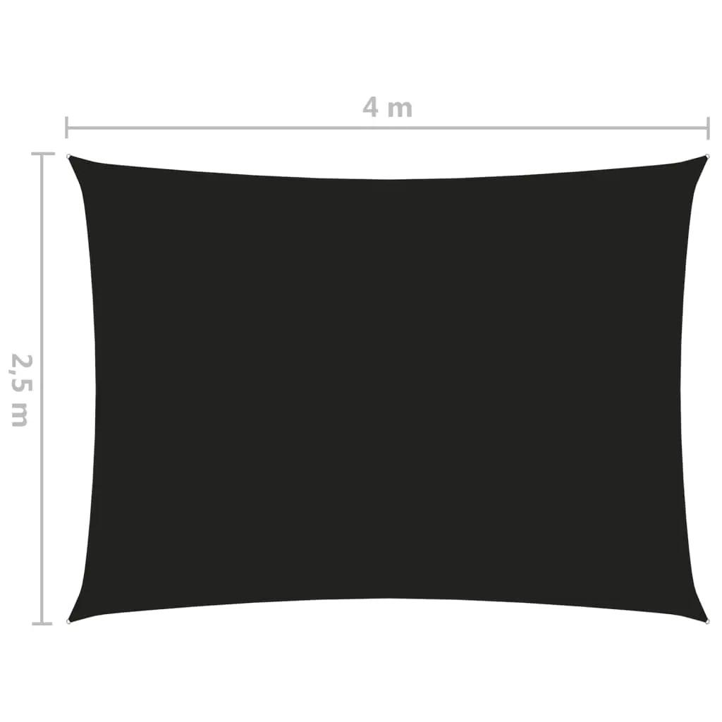 Zonnescherm rechthoekig 2,5x4 m oxford stof zwart (6)