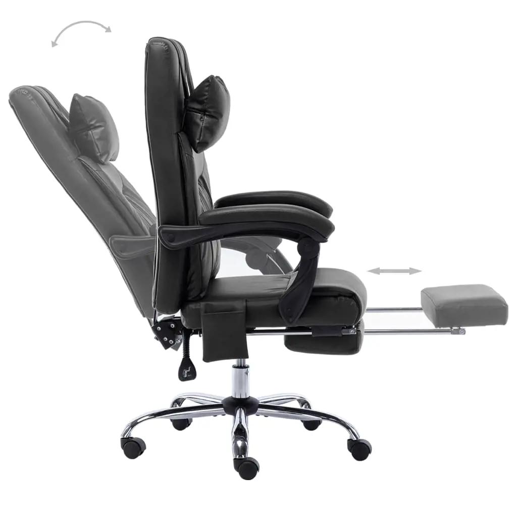 Massage kantoorstoel kunstleer zwart (5)