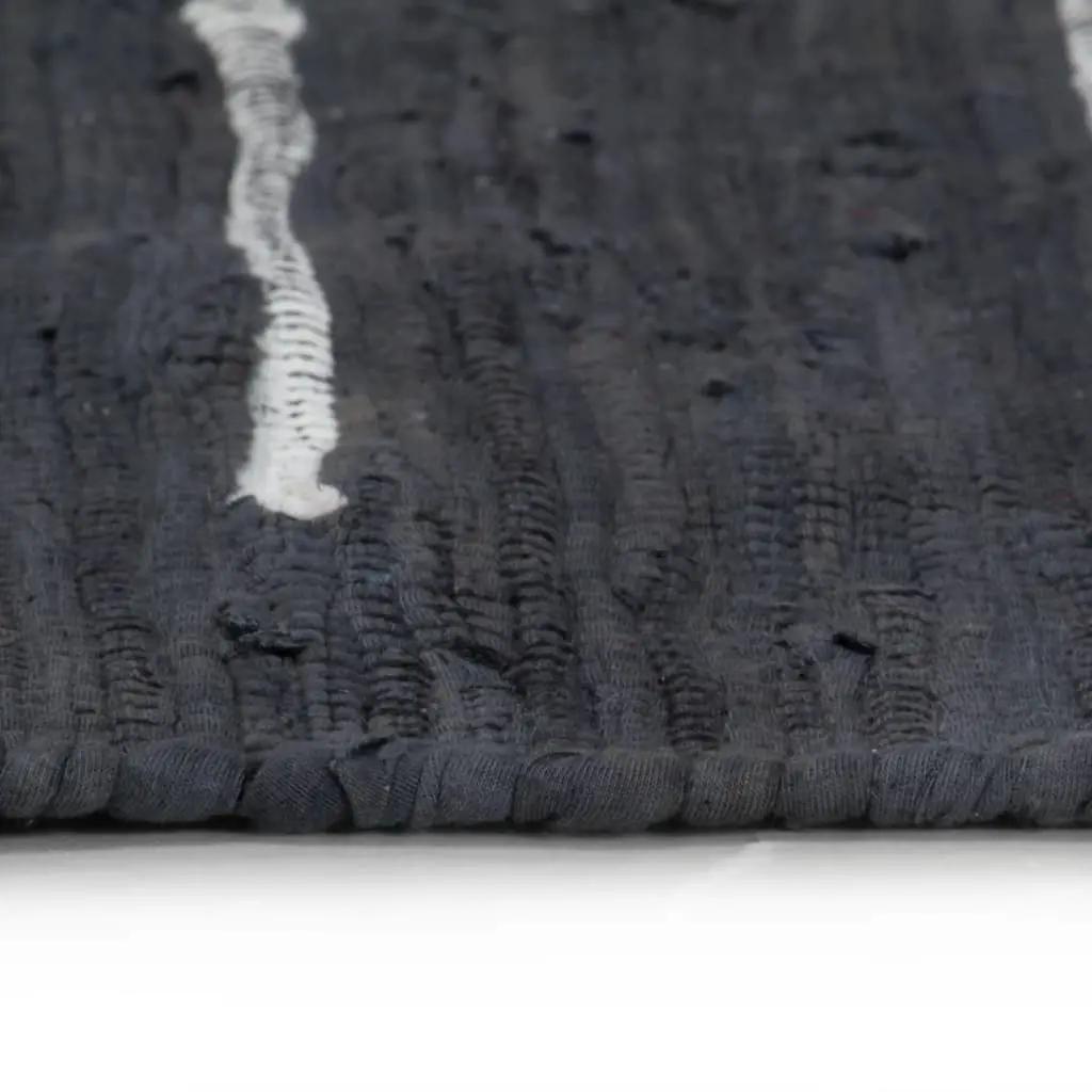 Vloerkleed chindi handgeweven 160x230 cm katoen antraciet (3)