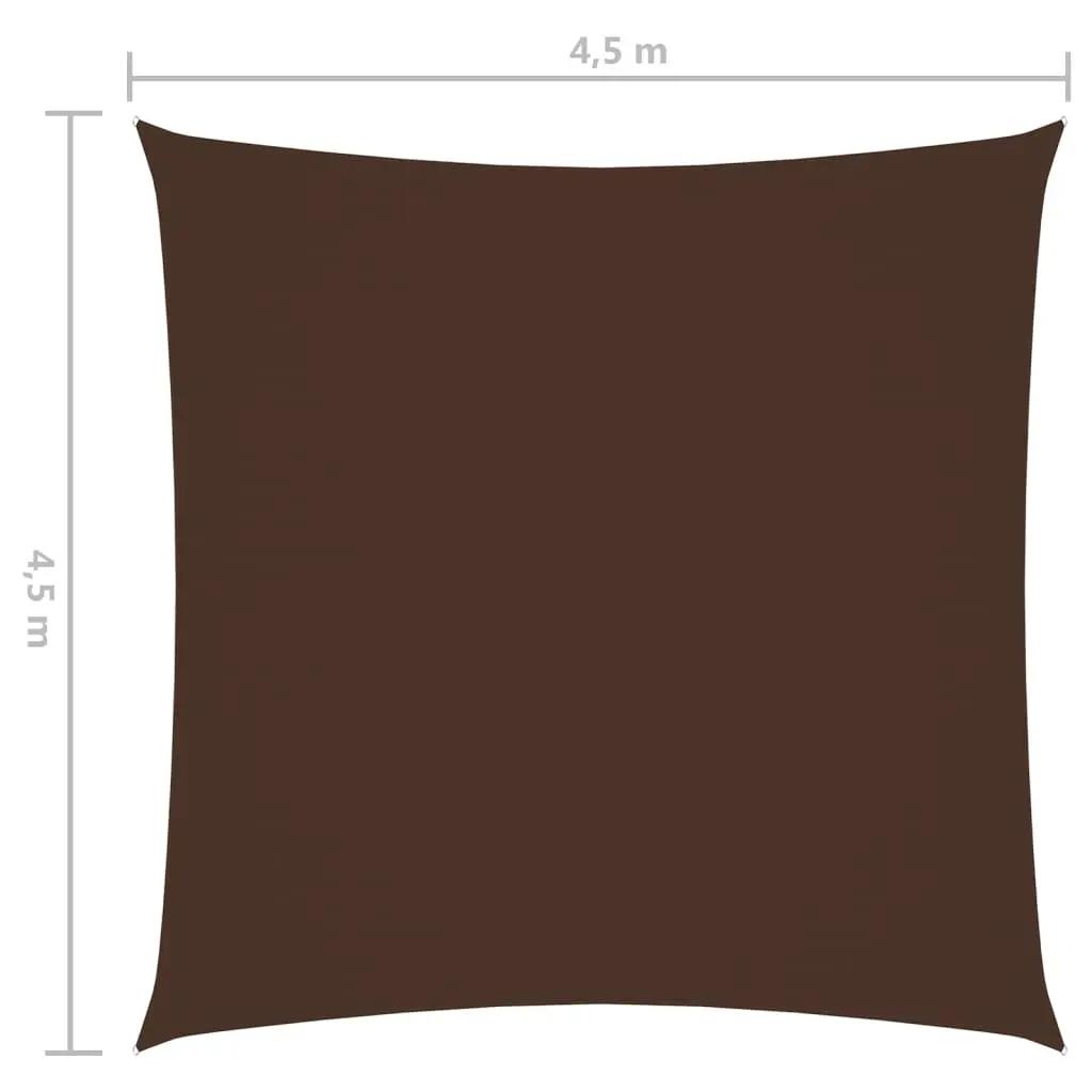Zonnescherm vierkant 4,5x4,5 m oxford stof bruin (6)