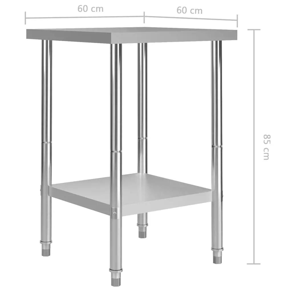 Keukenwerktafel 60x60x85 cm roestvrij staal (7)