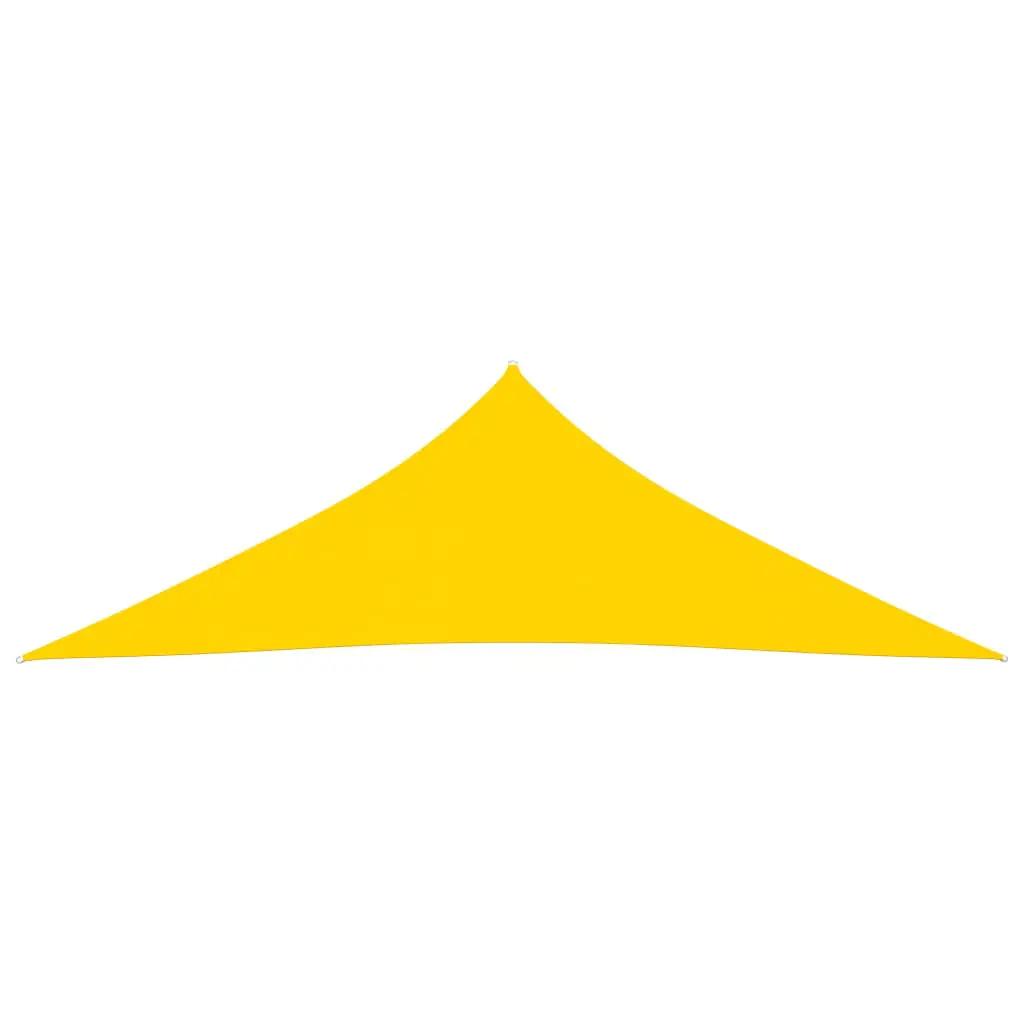 Zonnescherm driehoekig 2,5x2,5x3,5 m oxford stof geel (2)