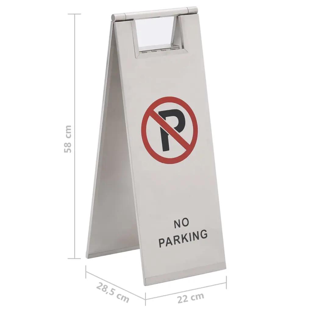 Waarschuwingsbord niet parkeren inklapbaar roestvrij staal (5)