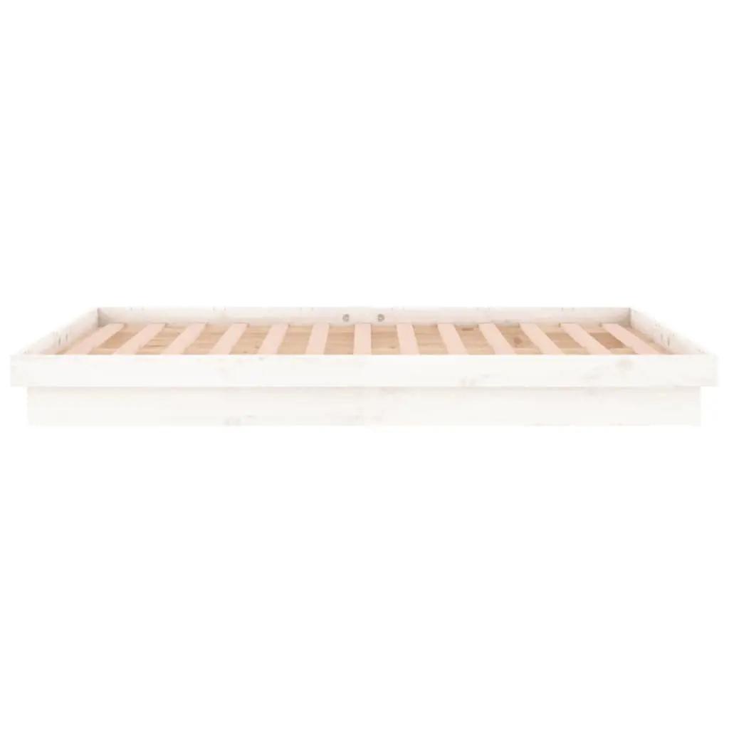 Bedframe LED massief hout wit 120x200 cm (8)