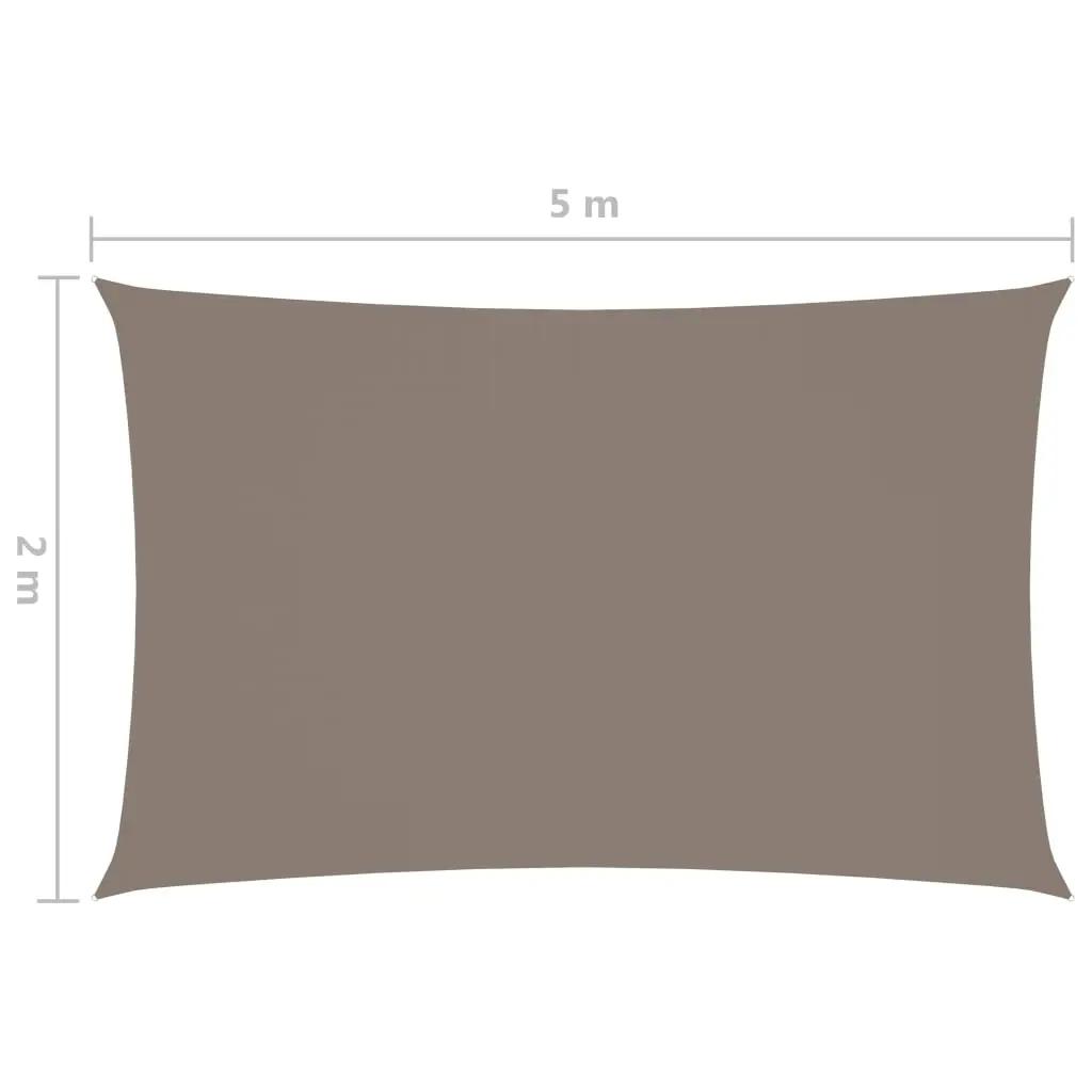 Zonnescherm rechthoekig 2x5 m oxford stof taupe (6)