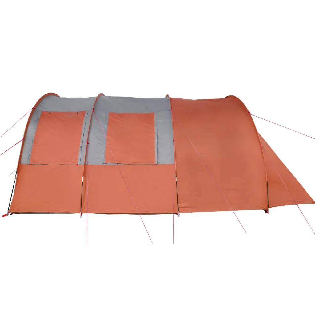 Tent 4-persoons waterdicht grijs en oranje (8)