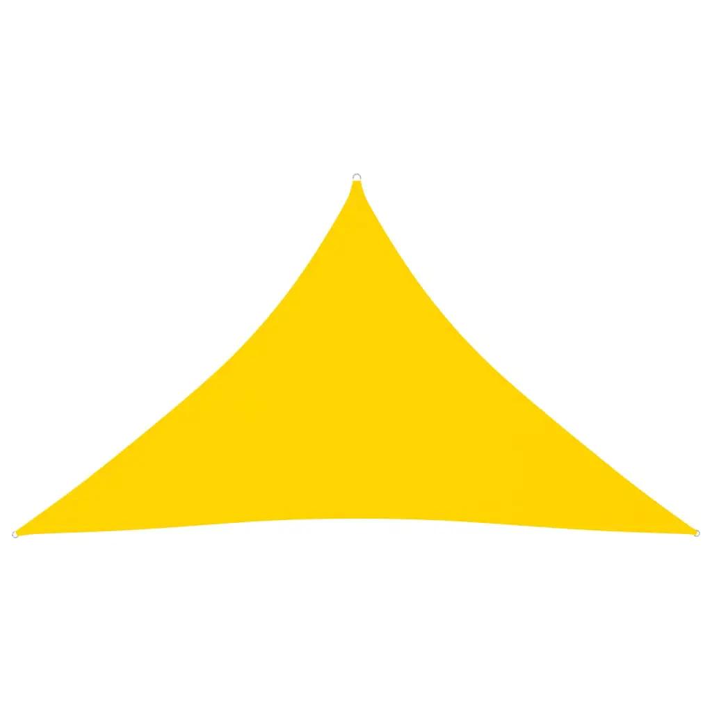 Zonnescherm driehoekig 5x5x6 m oxford stof geel (1)