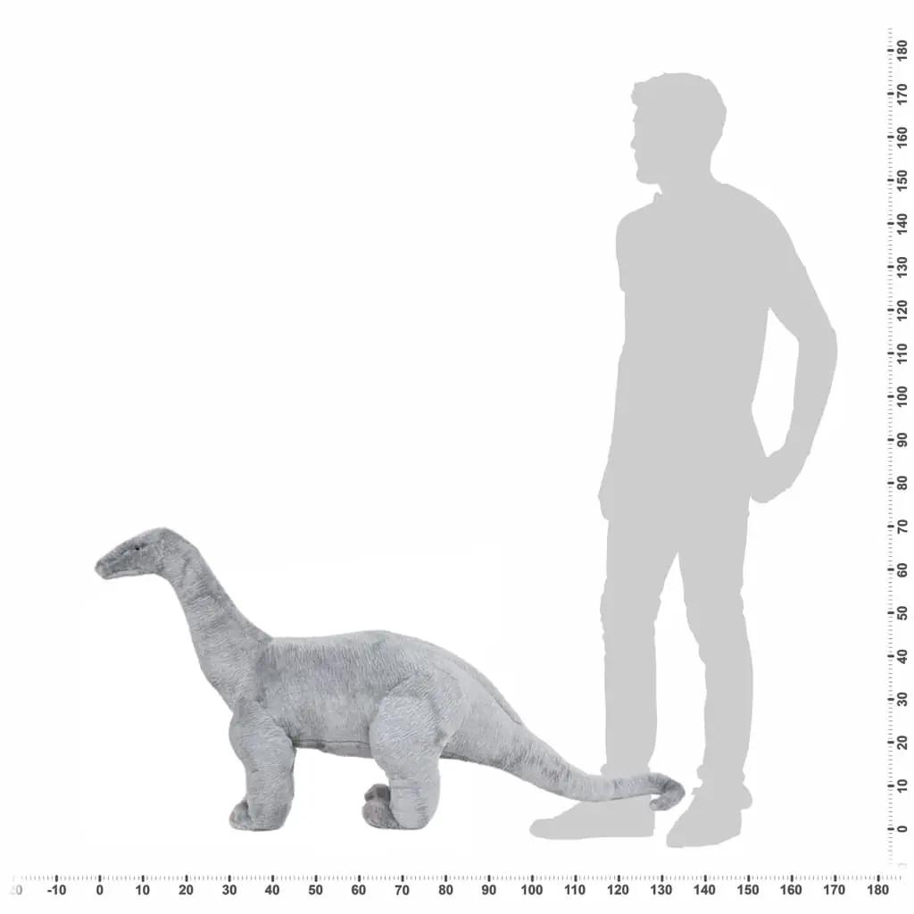 Speelgoeddinosaurus staand XXL pluche grijs (4)