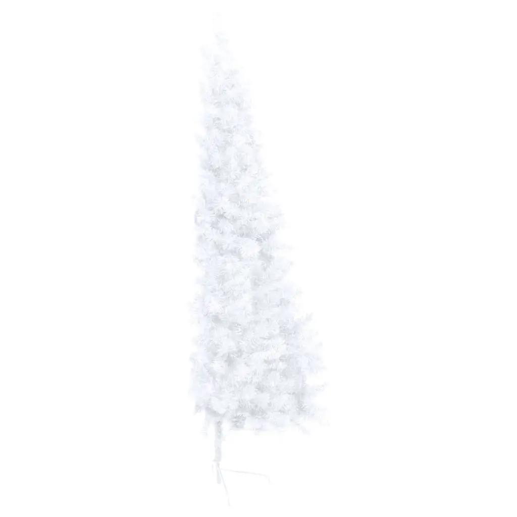 Kunstkerstboom met standaard half 150 cm PVC wit (3)