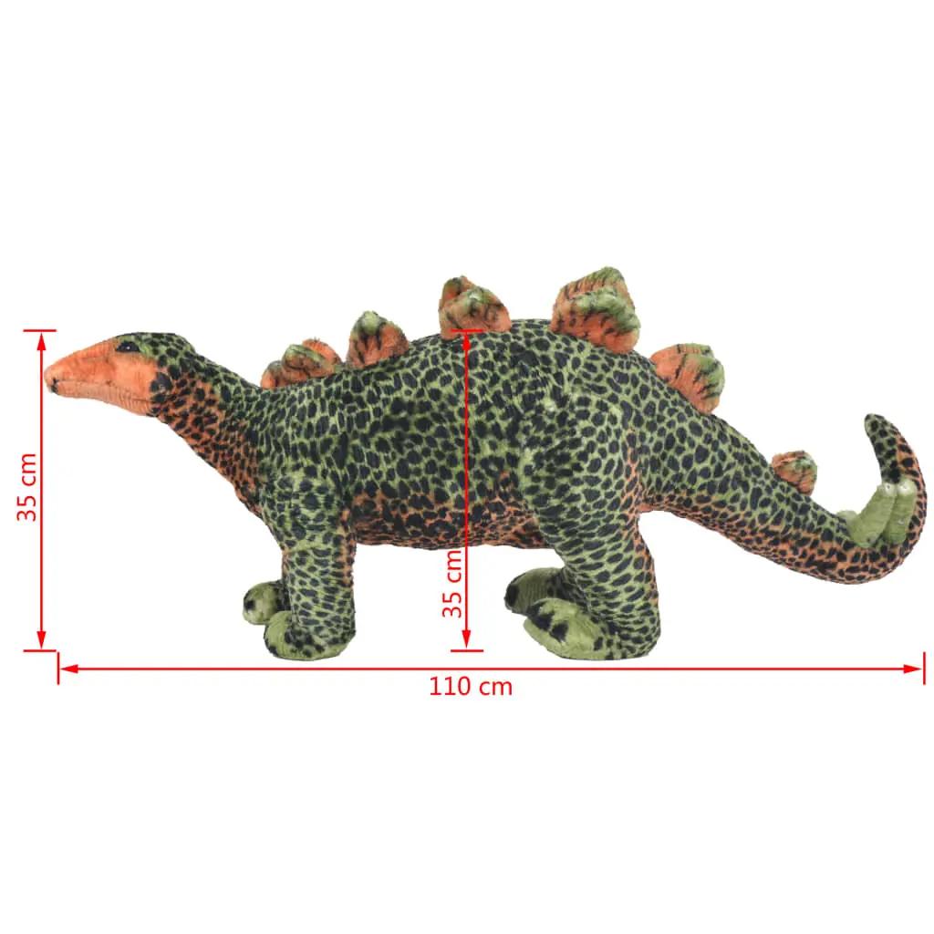 Speelgoeddinosaurus staand XXL pluche groen en oranje (5)