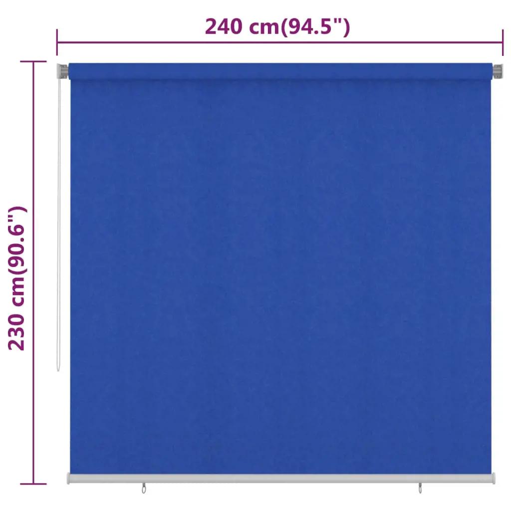 Rolgordijn voor buiten 240x230 cm HDPE blauw (6)