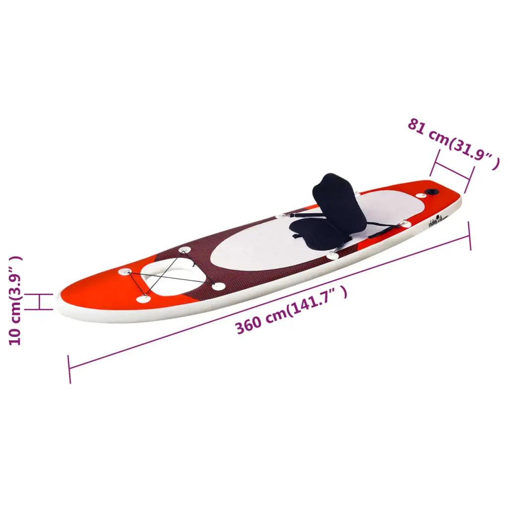 Stand Up Paddleboardset opblaasbaar 360x81x10 cm rood (12)