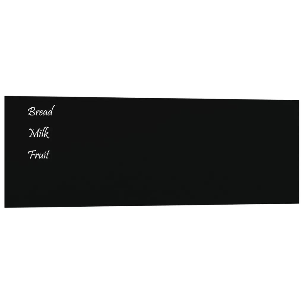 Magneetbord wandgemonteerd 60x20 cm gehard glas zwart (2)