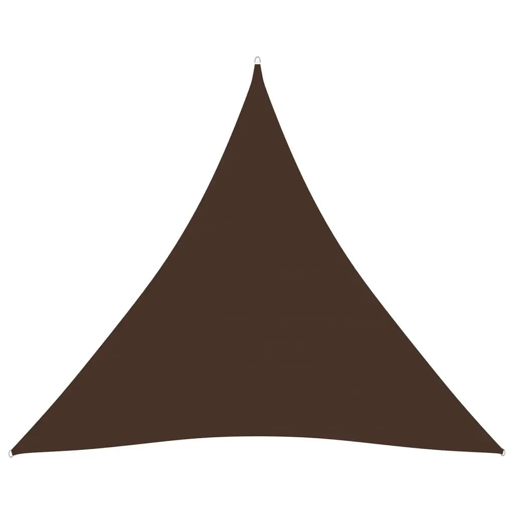 Zonnescherm driehoekig 3,6x3,6x3,6 m oxford stof bruin (1)