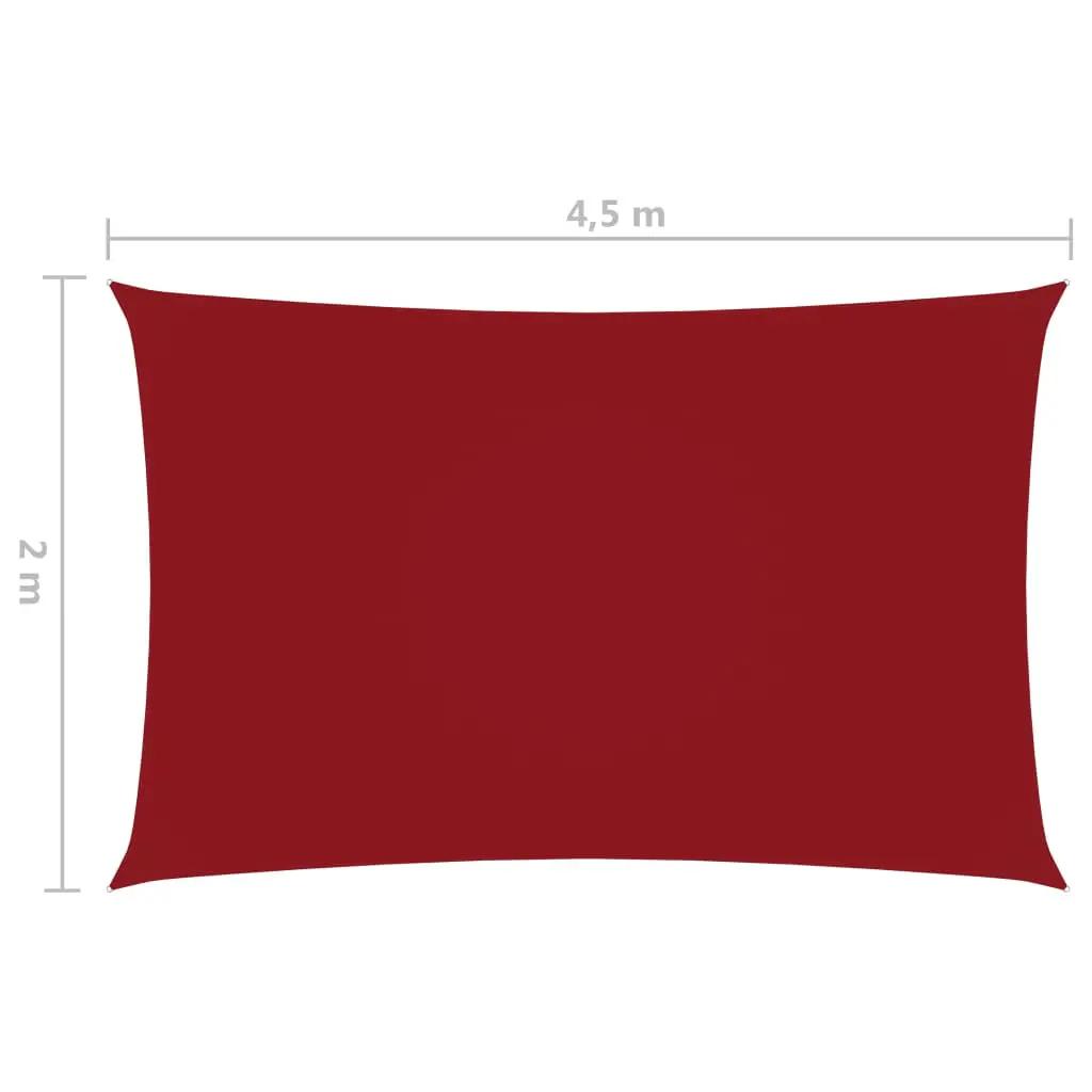 Zonnescherm rechthoekig 2x4,5 m oxford stof rood (6)