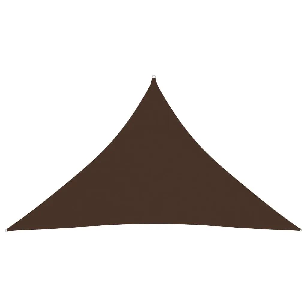 Zonnescherm driehoekig 3x3x4,24 m oxford stof bruin (1)