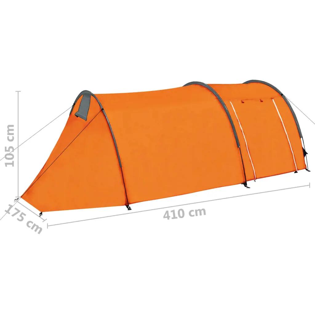 Tent 4-persoons grijs en oranje (9)