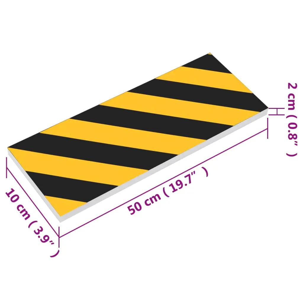 Muurbeschermers 6 st 50x10x2 cm EVA-schuim geel en zwart (9)