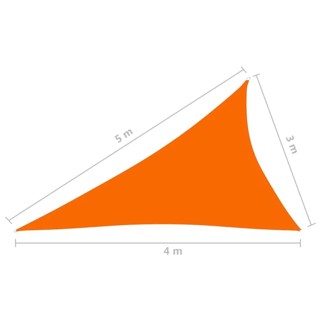 Zonnescherm driehoekig 3x4x5 m oxford stof oranje (6)