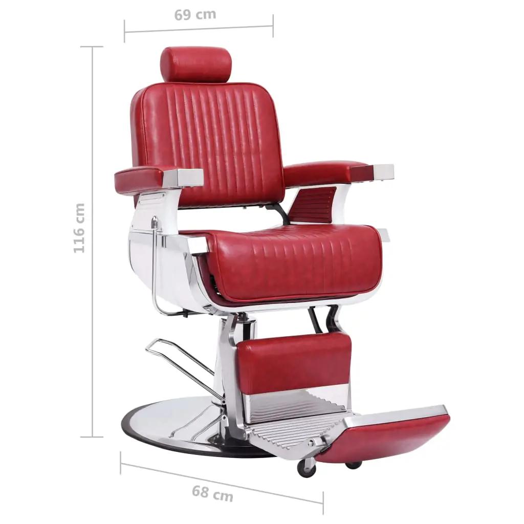 Kappersstoel 68x69x116 cm kunstleer rood (7)
