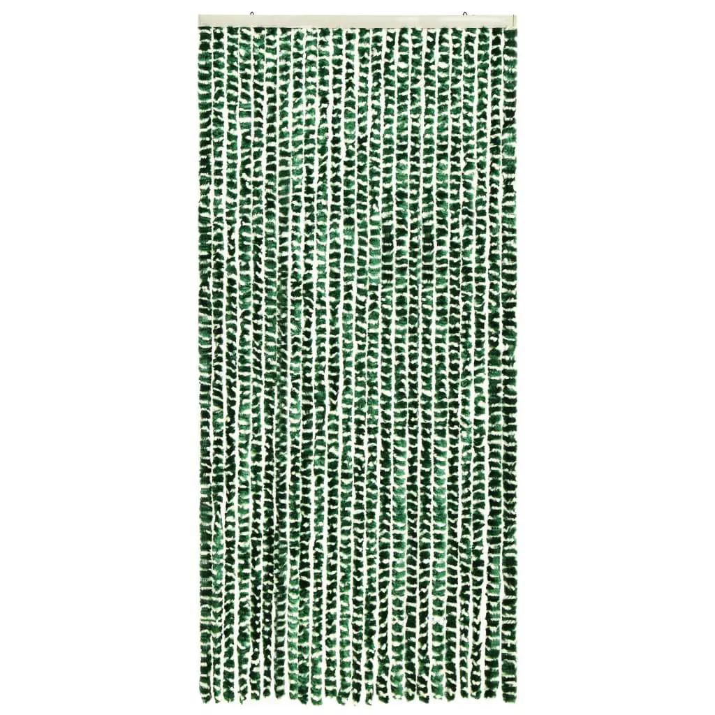 Vliegengordijn 100x220 cm chenille groen en wit (2)