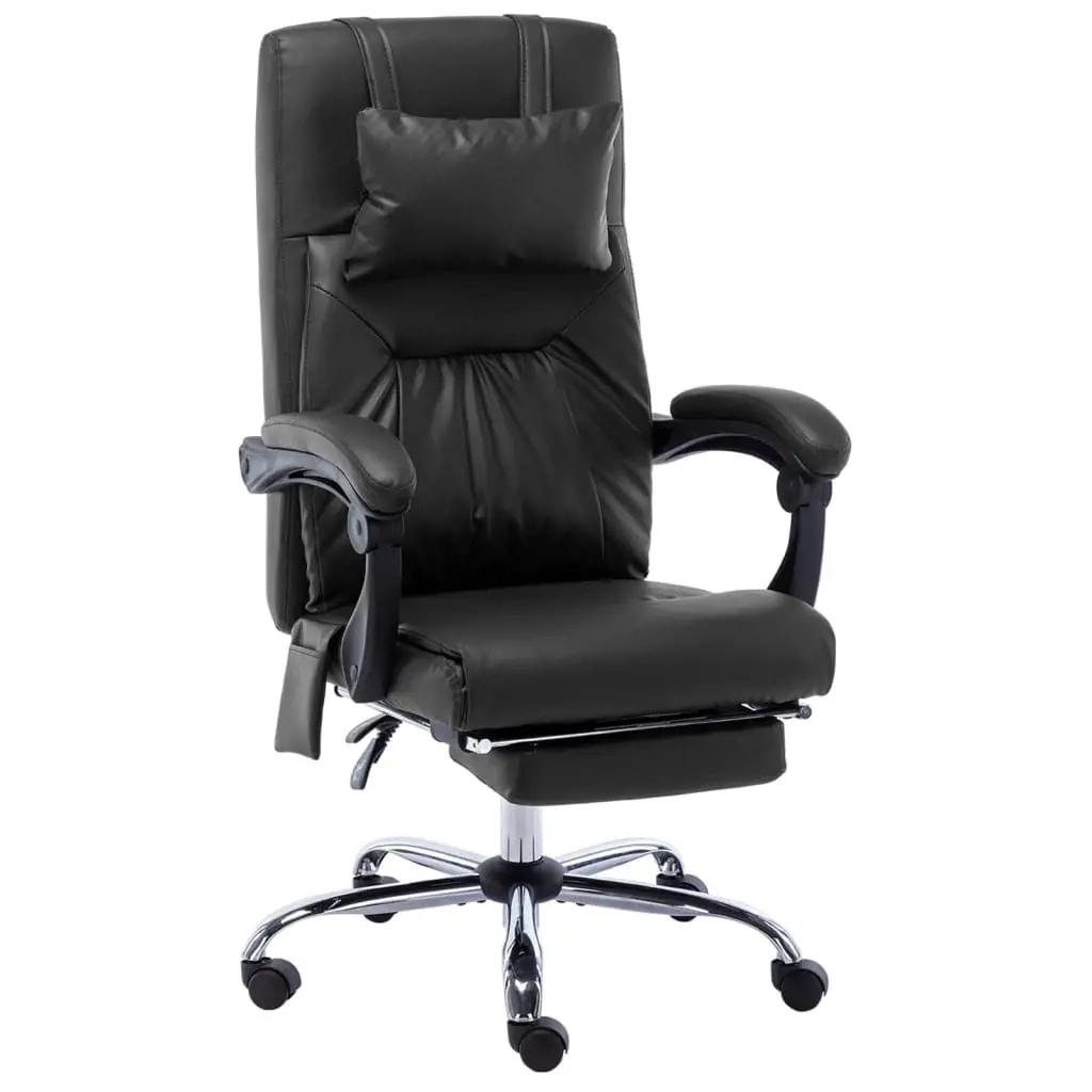 Massage kantoorstoel kunstleer zwart (1)
