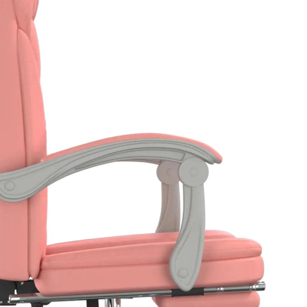 Kantoorstoel verstelbaar kunstleer roze (9)