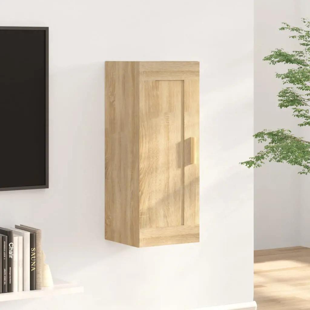 Hangkast 35x34x90 cm bewerkt hout sonoma eikenkleurig (1)