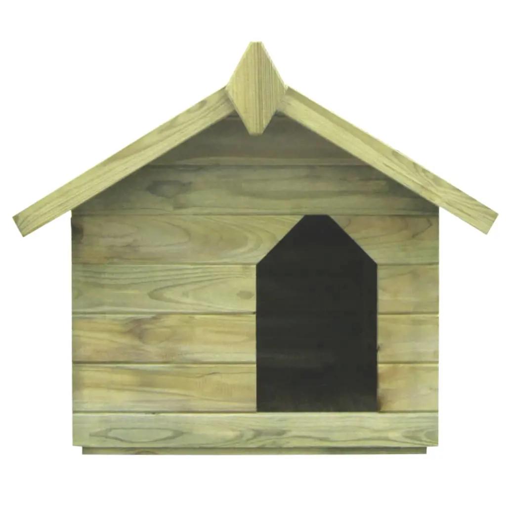 Hondenhok met opklapbaar dak geïmpregneerd grenenhout (2)