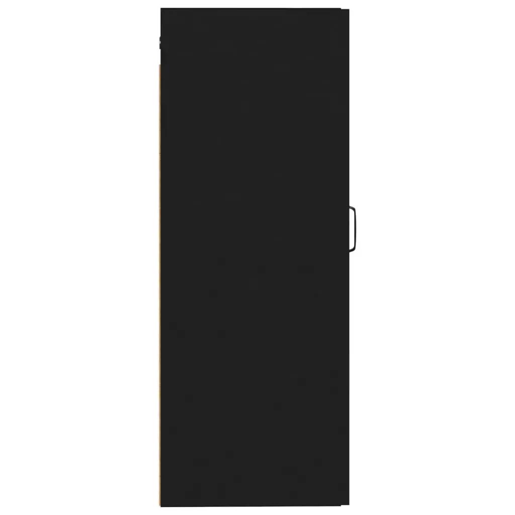 Hangkast 35x34x90 cm bewerkt hout zwart (6)