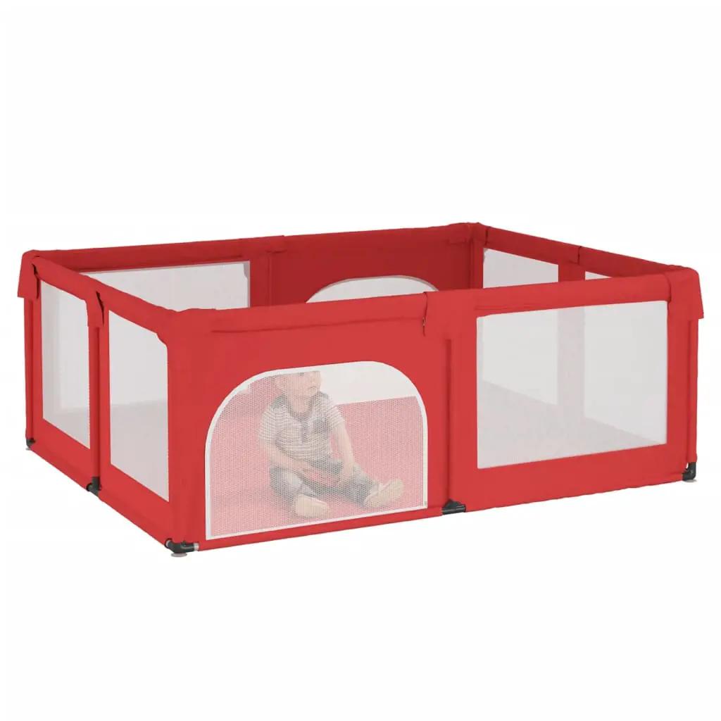 Babybox met 2 deuren oxford stof rood (3)