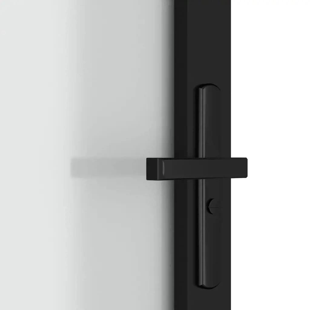 Binnendeur 83x201,5 cm matglas en aluminium zwart (5)
