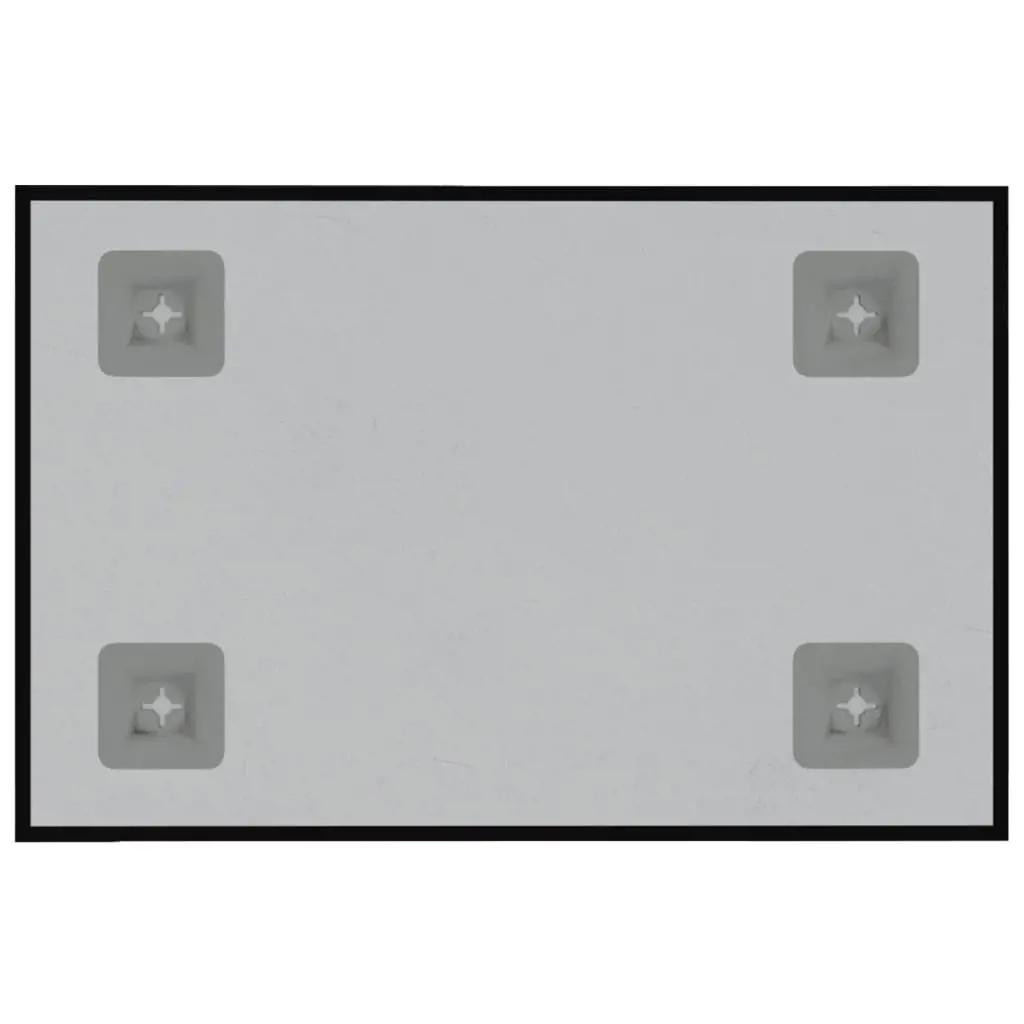 Magneetbord voor aan de wand 40x30 cm gehard glas zwart (4)