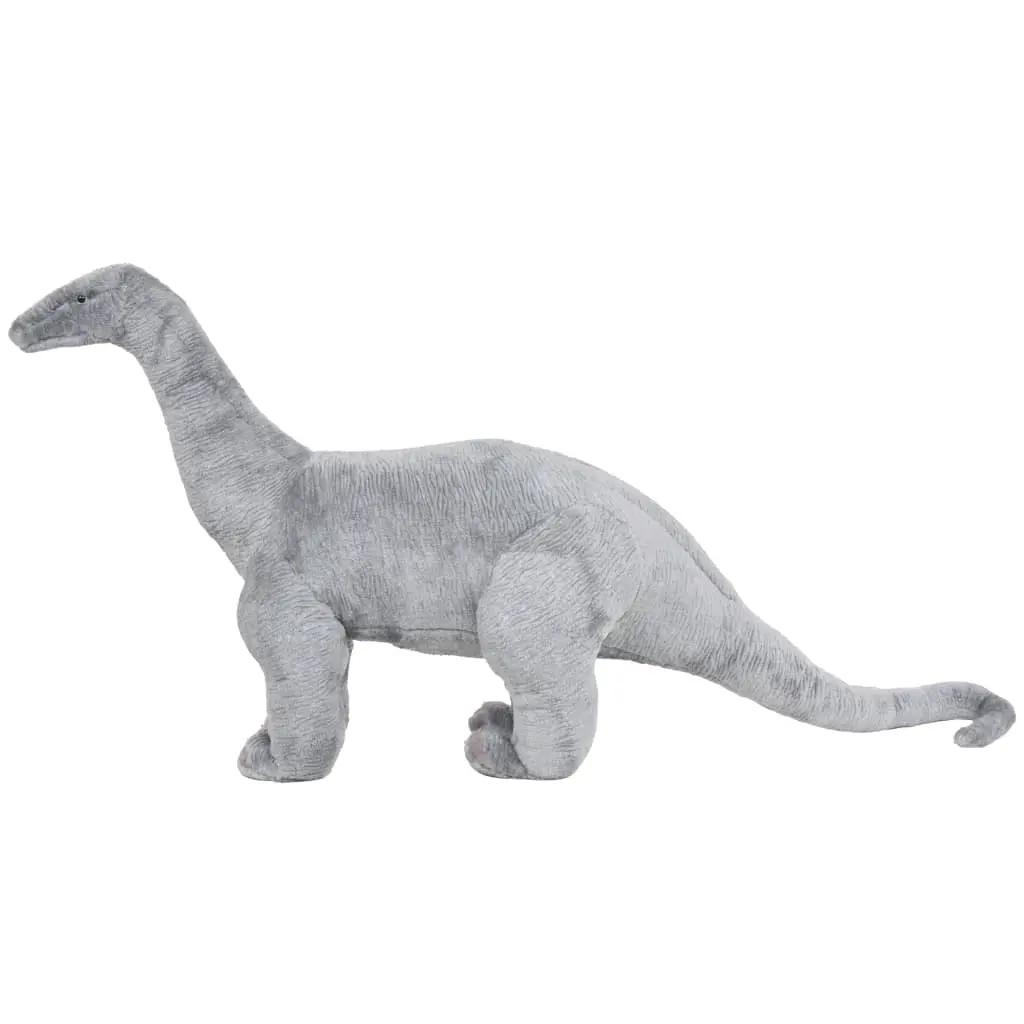 Speelgoeddinosaurus staand XXL pluche grijs (2)