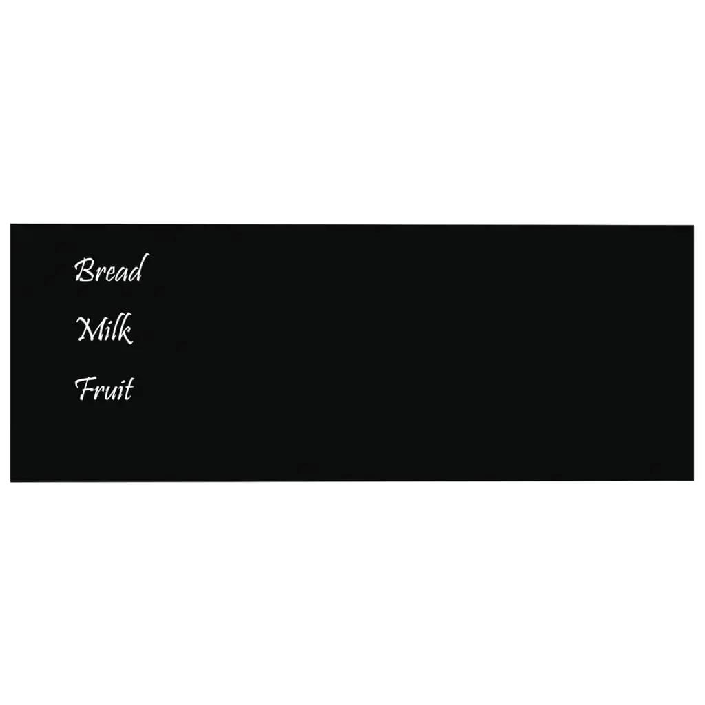 Magneetbord voor aan de wand 80x30 cm gehard glas zwart (3)