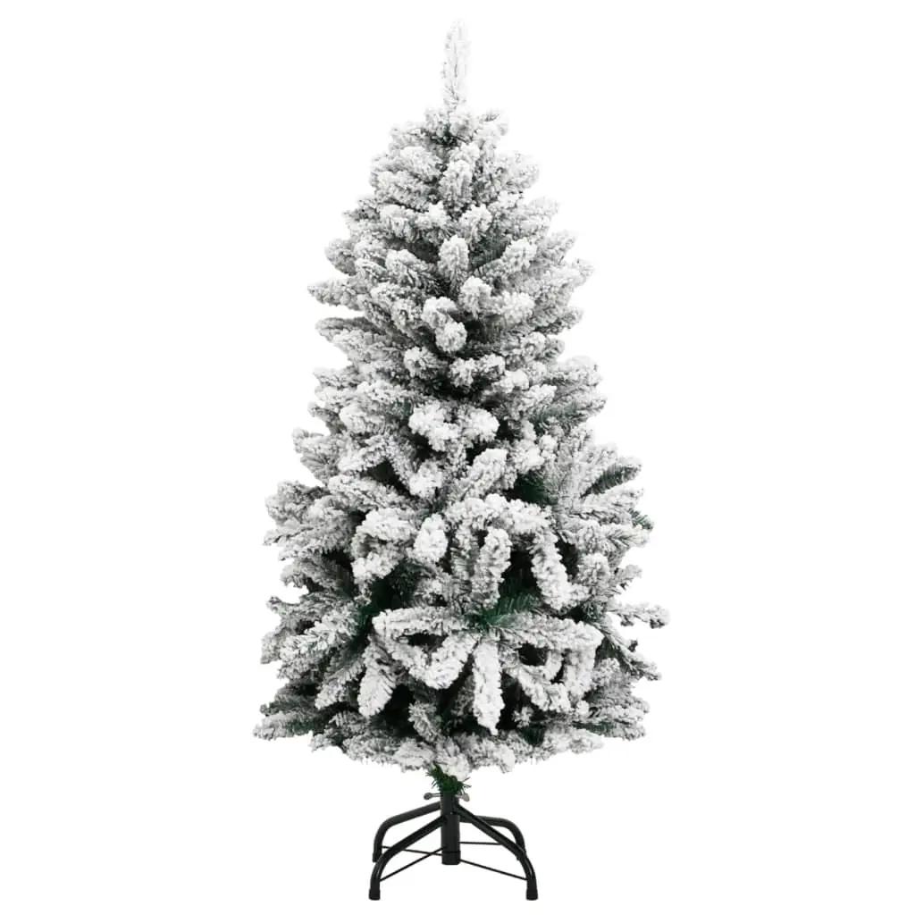 Kunstkerstboom met scharnieren en sneeuw 120 cm (2)