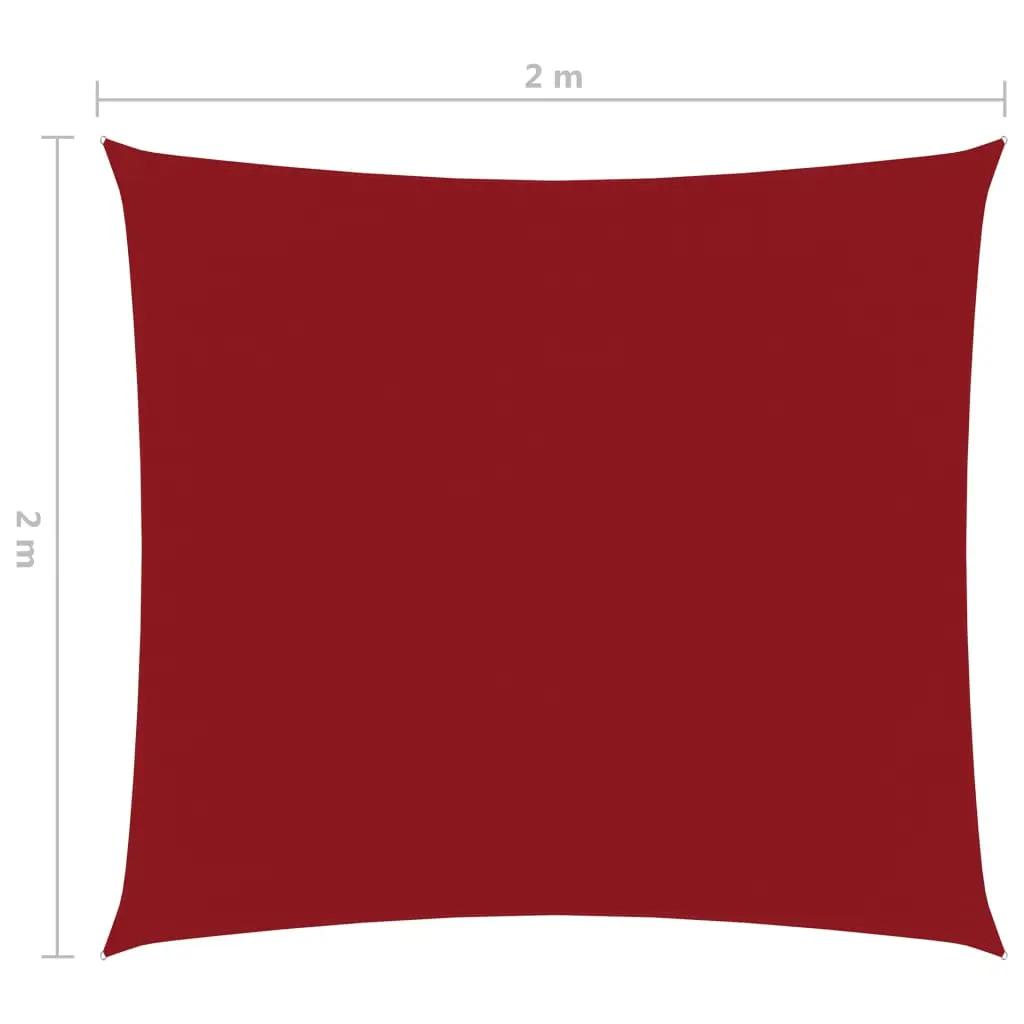 Zonnescherm vierkant 2x2 m oxford stof rood (6)