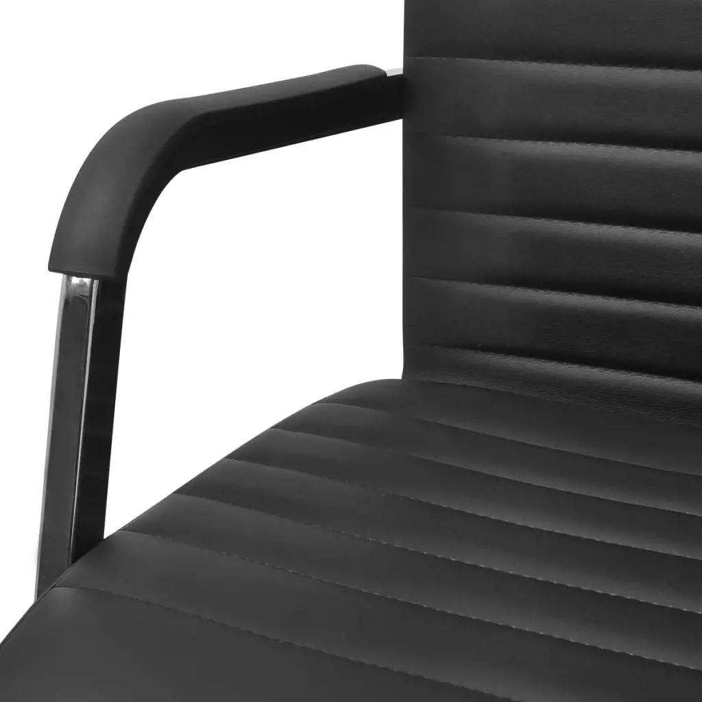 Kantoorstoel 55x63 cm kunstleer zwart (5)
