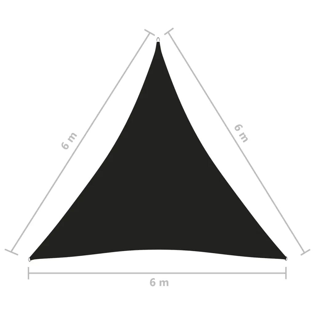 Zonnescherm driehoekig 6x6x6 m oxford stof zwart (6)