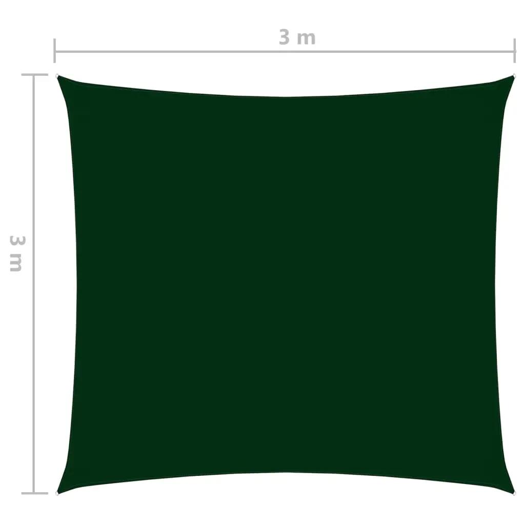 Zonnescherm vierkant 3x3 m oxford stof donkergroen (6)