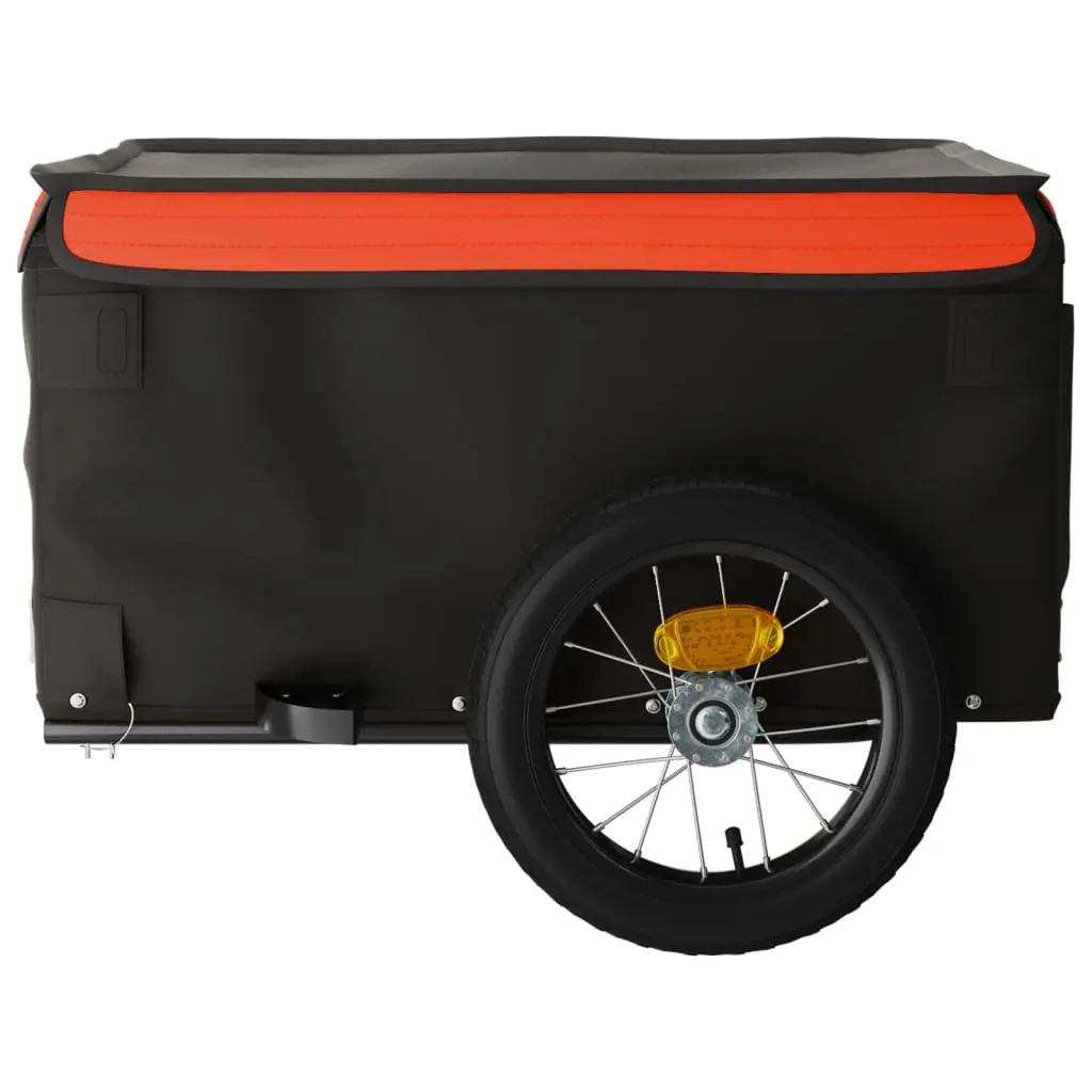 Fietstrailer 30 kg ijzer zwart en oranje (7)
