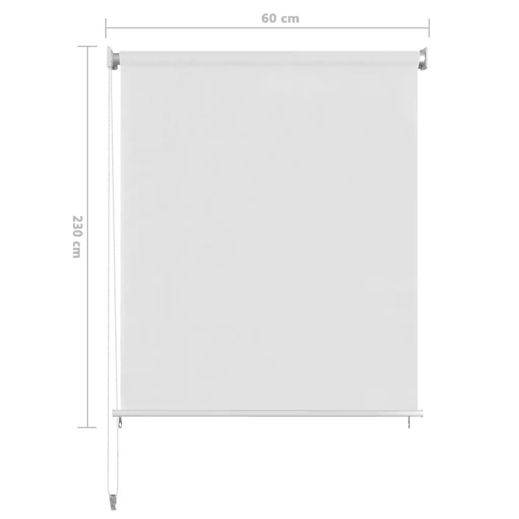 Rolgordijn voor buiten 60x230 cm HDPE wit (6)