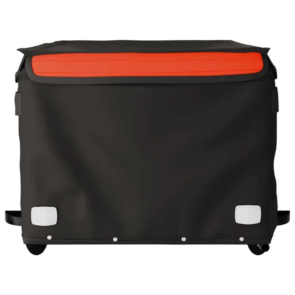 Fietstrailer 45 kg ijzer zwart en oranje (5)