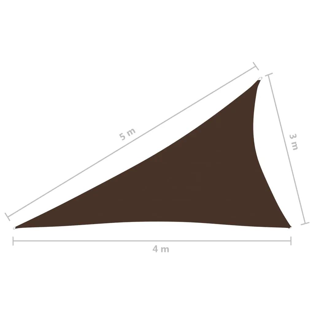 Zonnescherm driehoekig 3x4x5 m oxford stof bruin (6)