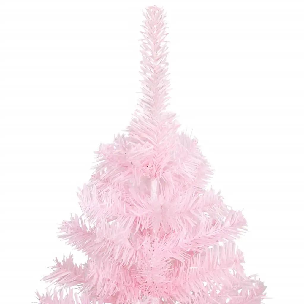 Kunstkerstboom met standaard 150 cm PVC roze (2)